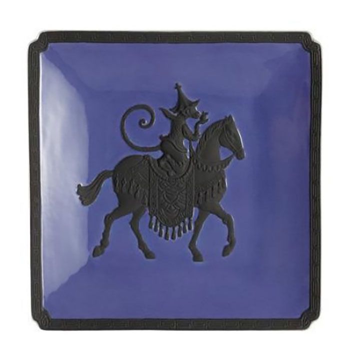 Jean Boggio Marmoset Chevalier Dessert Plate Black Violet JB00516PUB