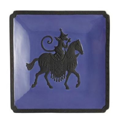 Jean Boggio Marmoset Chevalier Dessert Plate Black Violet JB00516PUB