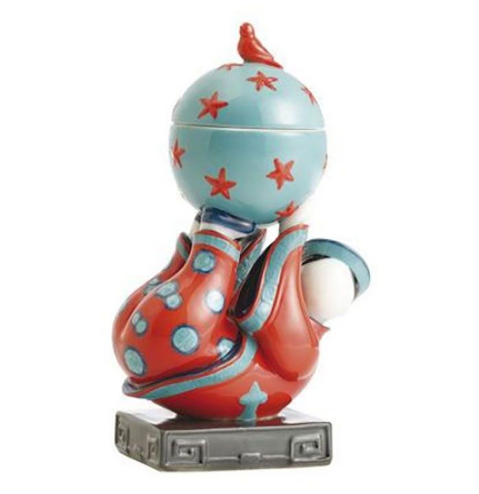 Jean Boggio Baby Circus An Boy With Big Ball Covered Box Figurine Turquoise JB00707OT