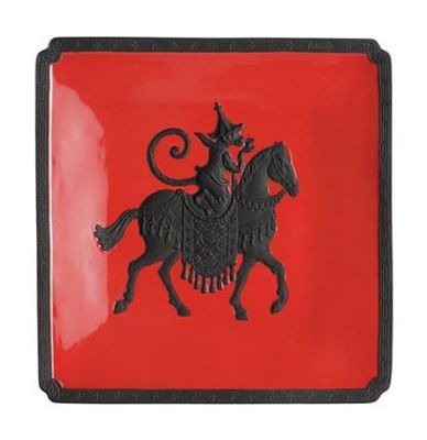Jean Boggio Marmoset Chevalier Dessert Plate Black Coral JB00516OB