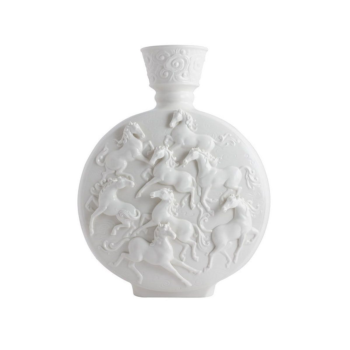 Jean Boggio Horse Mid Size Vase White JB00904WG