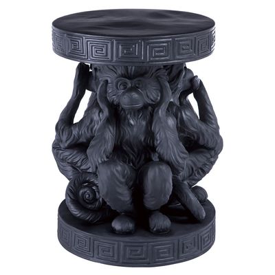 Jean Boggio Three Wise Monkeys Stool Black JB00358B
