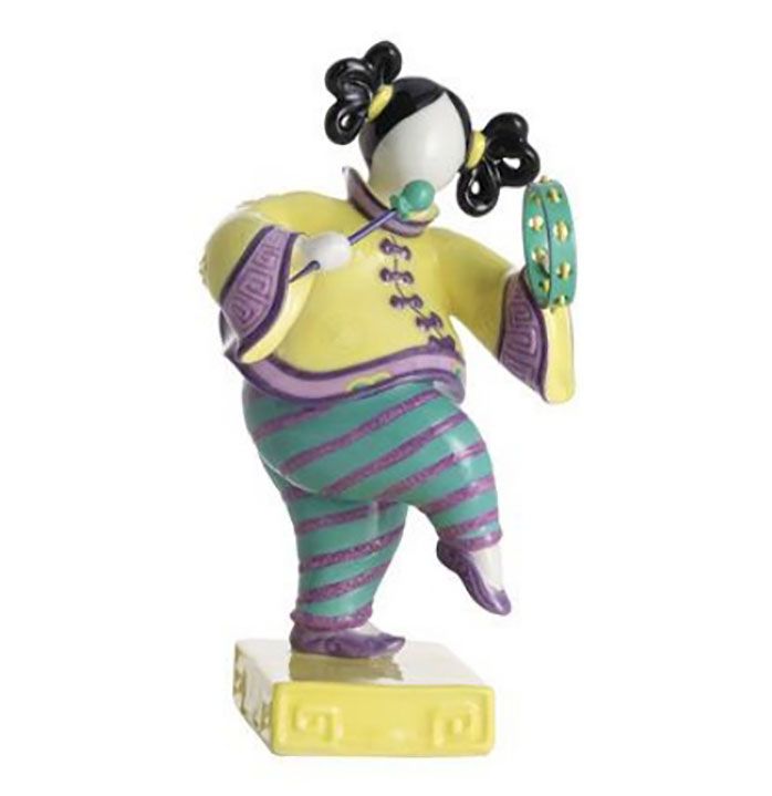 Jean Boggio Baby Circus Sin Sin Girl With Tambourine Figurine JB00795