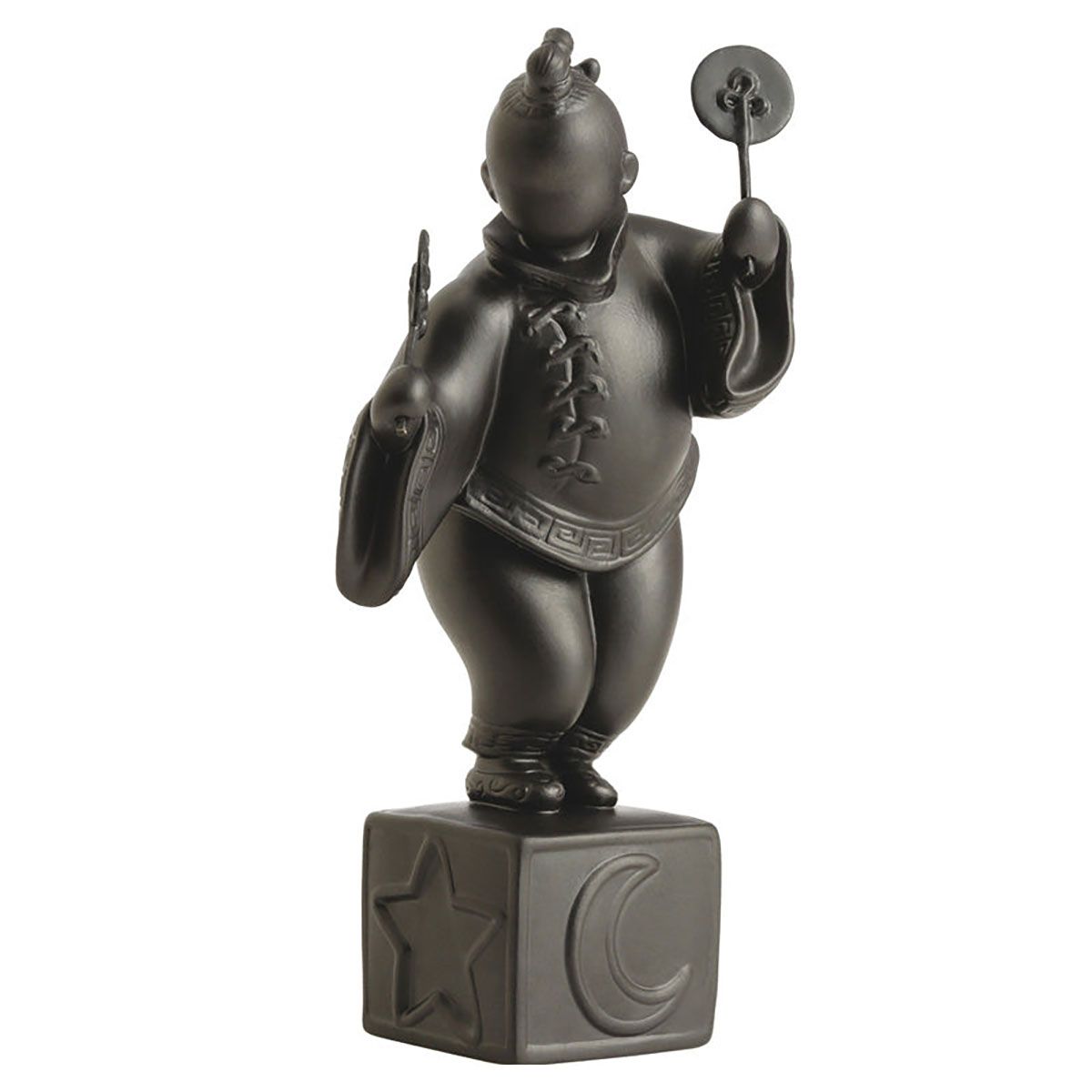 Jean Boggio Baby Circus Ping Boy With Fan Figurine Black JB00706B
