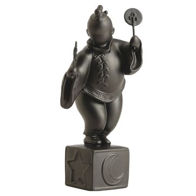 Jean Boggio Baby Circus Ping Boy With Fan Figurine Black JB00706B