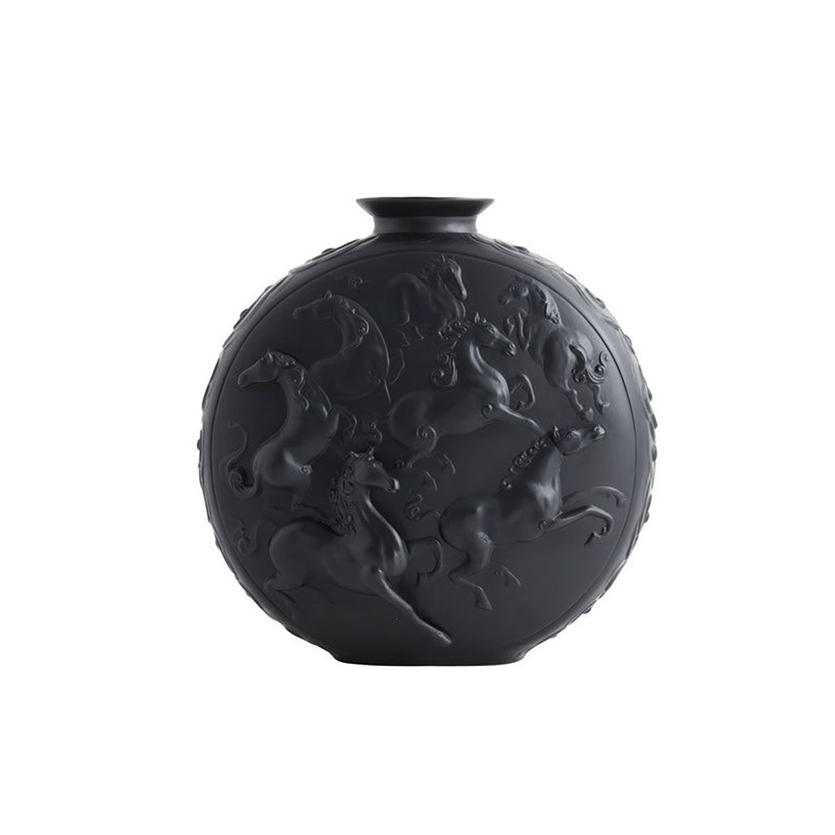 Jean Boggio Horse Small Vase Black Mat JB00905B