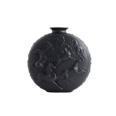 Jean Boggio Horse Small Vase Black Mat JB00905B