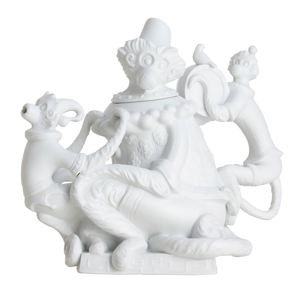 Jean Boggio Marmosets Teapot White Bisque JB00449W