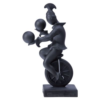 Jean Boggio Unicyclist Figurine Black JB00372B