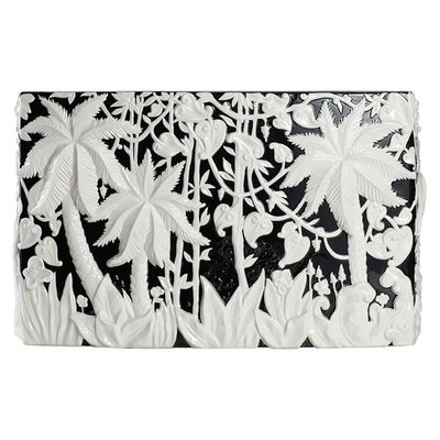 Jean Boggio Extraordinary Garden Grand Flat Vase Black and White JB00525BW