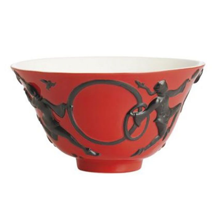 Jean Boggio Personage Circus Small Bowl Orange Black JB00703OB