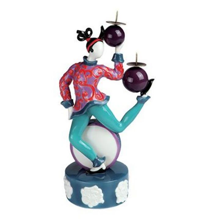 Jean Boggio Candleholder Mademoiselle Han Turquoise JB00311