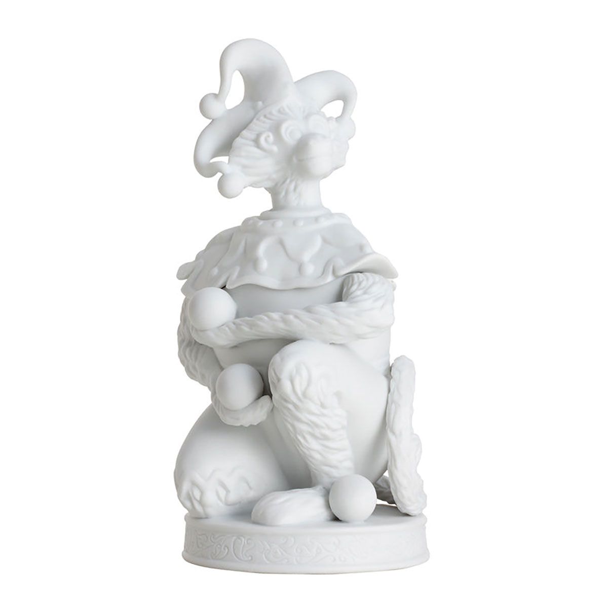 Jean Boggio Marmosets Sugar Jar With Cover White Bisque JB00513W