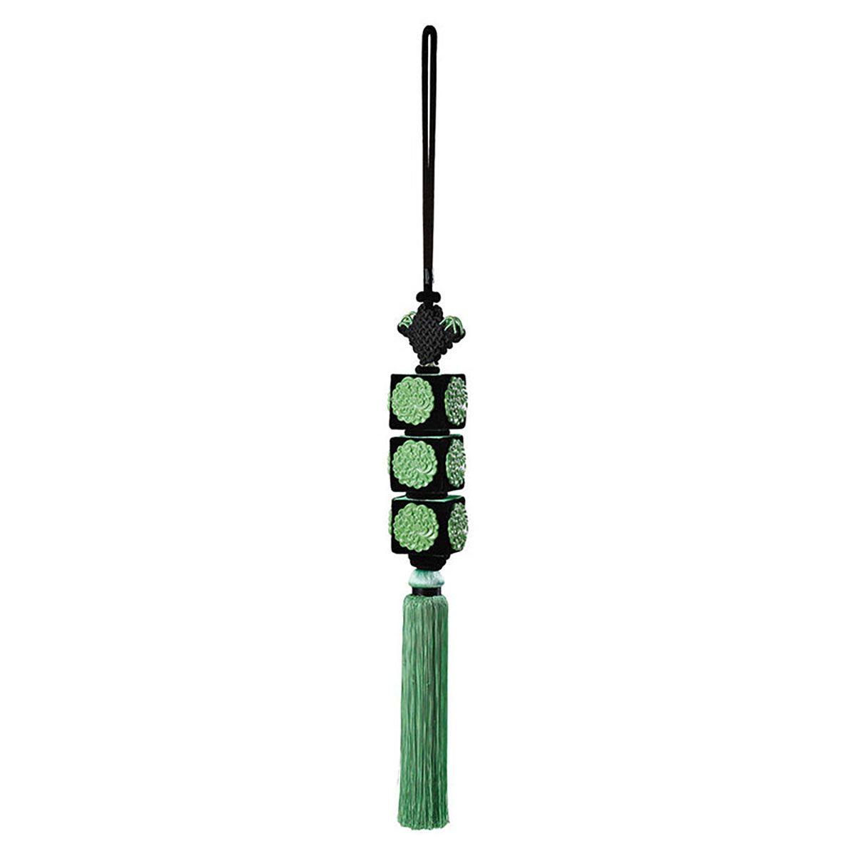 Jean Boggio Peony Long Curtain Tassel Green With Green Tassel JB00551G