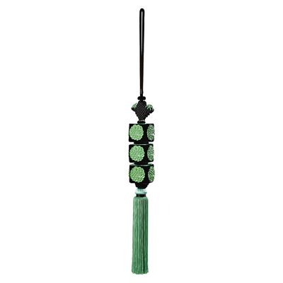 Jean Boggio Peony Long Curtain Tassel Green With Green Tassel JB00551G