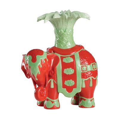 Jean Boggio Xiang Candleholder Coral and Green Right JB00532OG