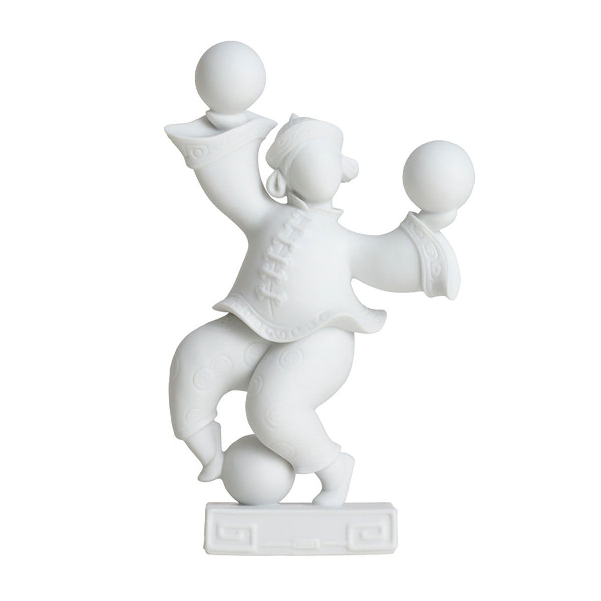 Jean Boggio Baby Circus Sha Sha Girl With Balls Figurine White JB00865W