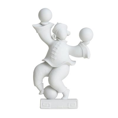 Jean Boggio Baby Circus Sha Sha Girl With Balls Figurine White JB00865W