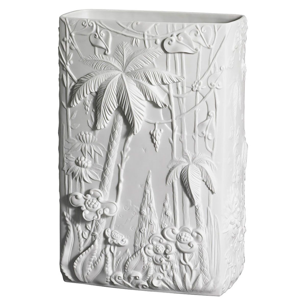 Jean Boggio Extraordinary Garden Rectangular Vase White JB00233