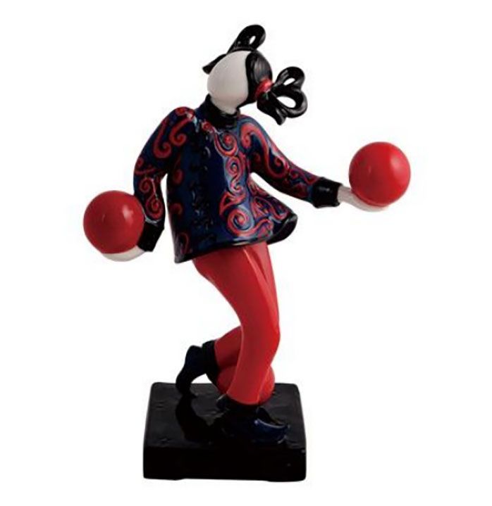 Jean Boggio The Dancer With Balloons Figurine Red JB00271
