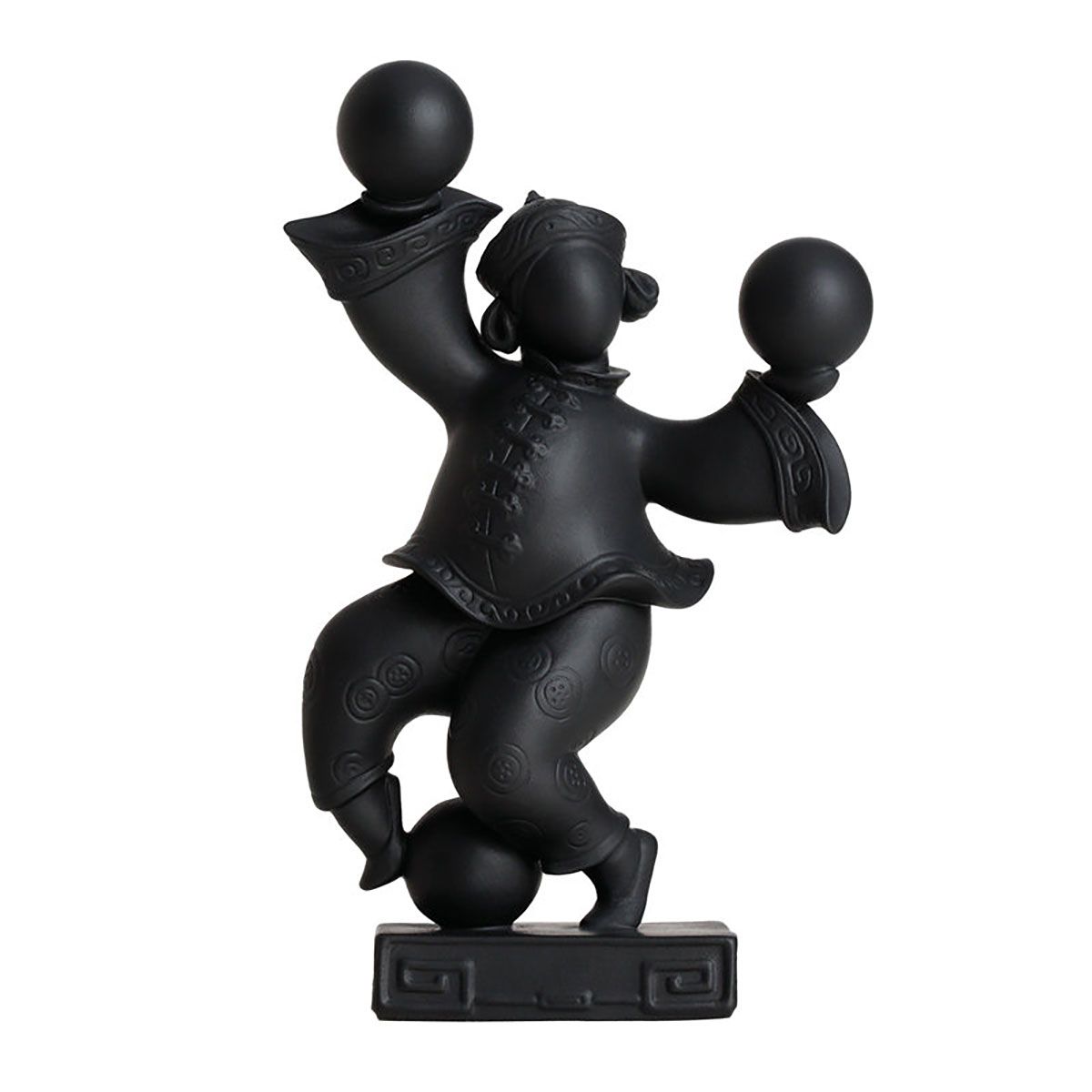 Jean Boggio Baby Circus Sha Sha Girl With Balls Figurine Black JB00865B