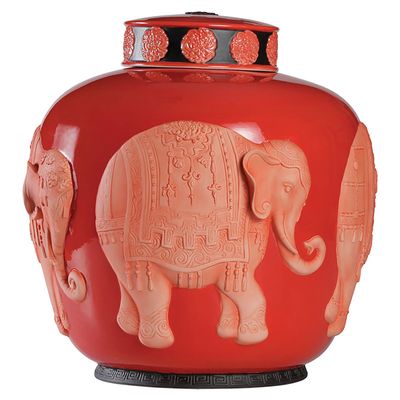 Jean Boggio Xiang Ginger Jar Coral and Orange JB00526O