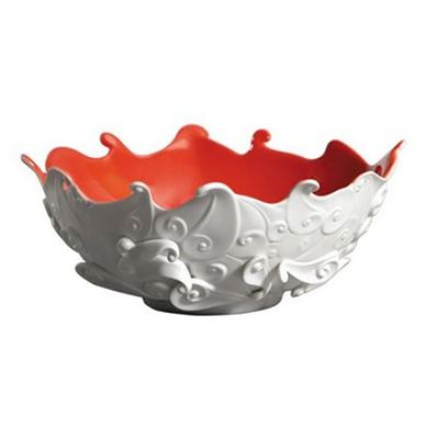 Jean Boggio Extraordinary Garden Leaf Large Bowl Red JB00131R