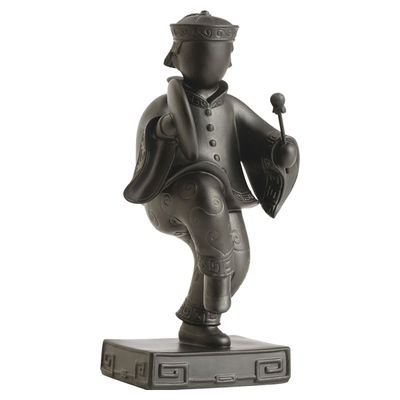 Jean Boggio Baby Circus Bao Boy With Gong Figurine Black JB00704B