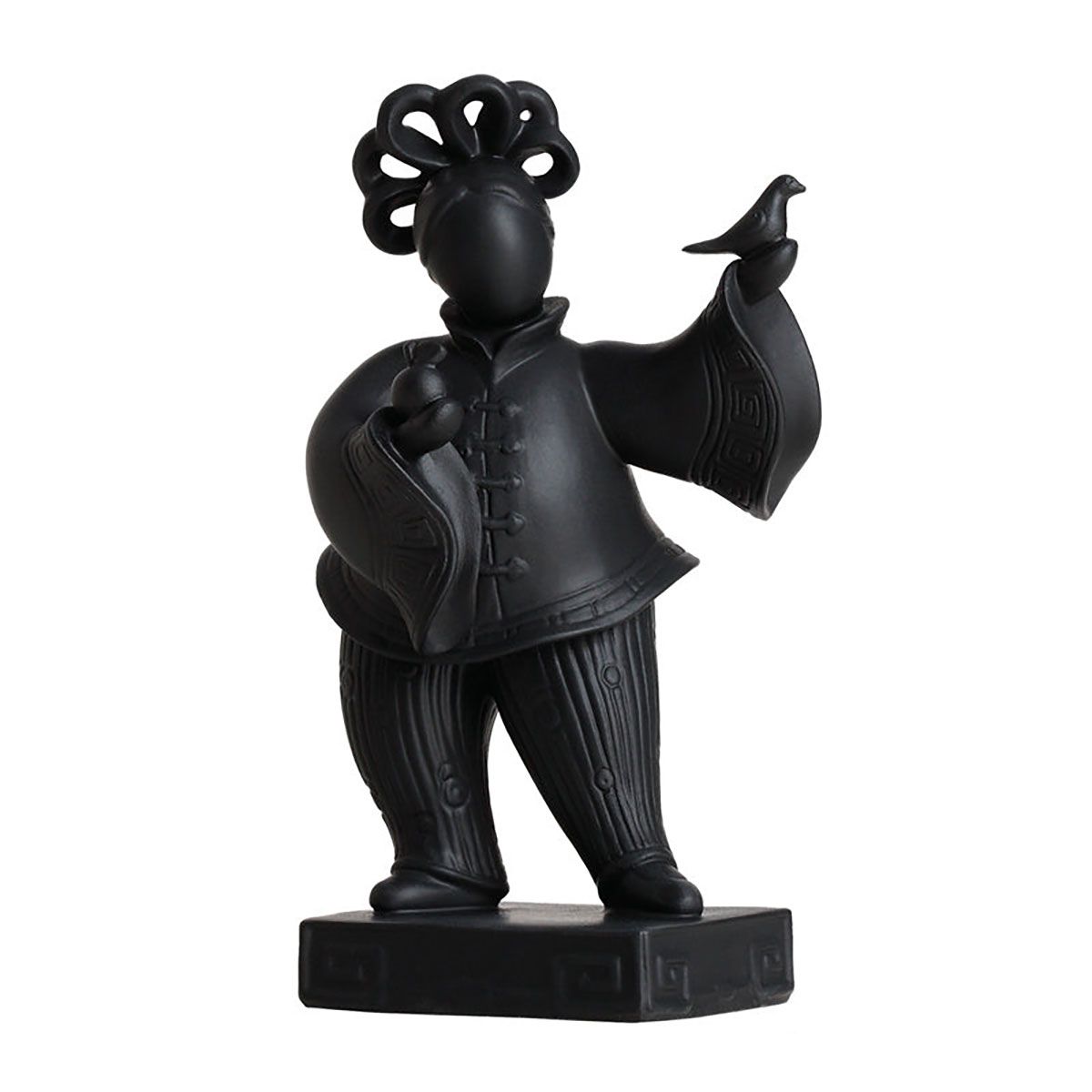 Jean Boggio Baby Circus Ni Ni Girl With Bird Figurine Black JB00867B