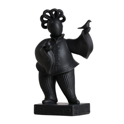 Jean Boggio Baby Circus Ni Ni Girl With Bird Figurine Black JB00867B