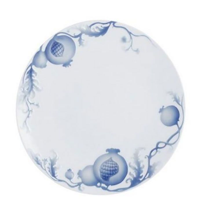 Jean Boggio Pomegranate Coupe Plate Diameter 32Cm White Blue JB00923WB