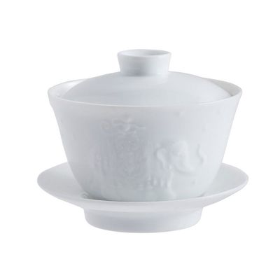 Jean Boggio Xiang Covered Chinese Tea Cup White JB00918WG