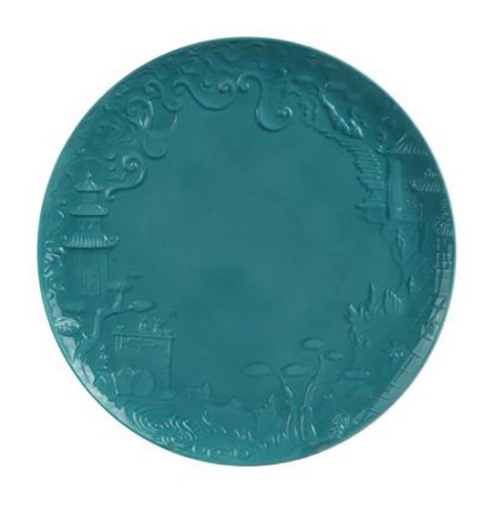 Jean Boggio China Impression Main Course Plate Turquoise JB00316T