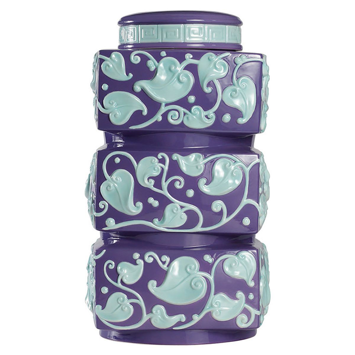 Jean Boggio Tai Chi Ginger Jar Purple Blue Relief JB00522PUB