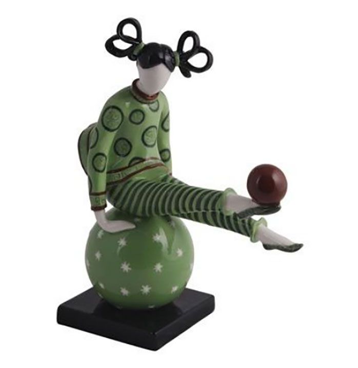 Jean Boggio The Equilibrist With Stars Figurine Green JB00273