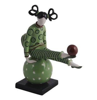 Jean Boggio The Equilibrist With Stars Figurine Green JB00273