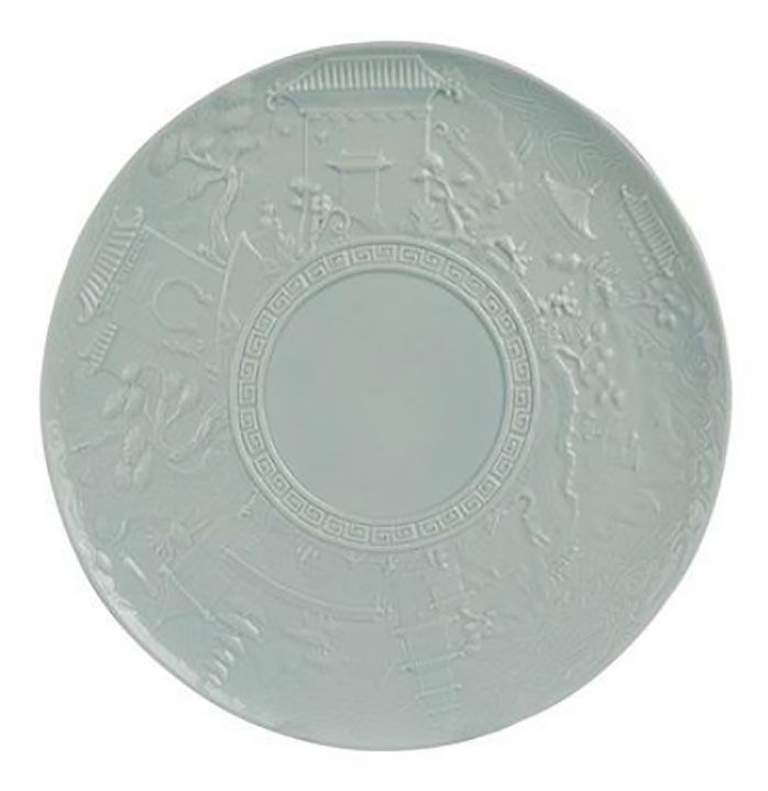 Jean Boggio China Impression Serving Plate Celadon JB00317C