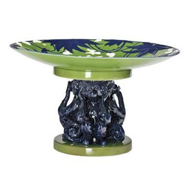 Jean Boggio Three Wise Monkeys Pedestal Plate Color JB00447
