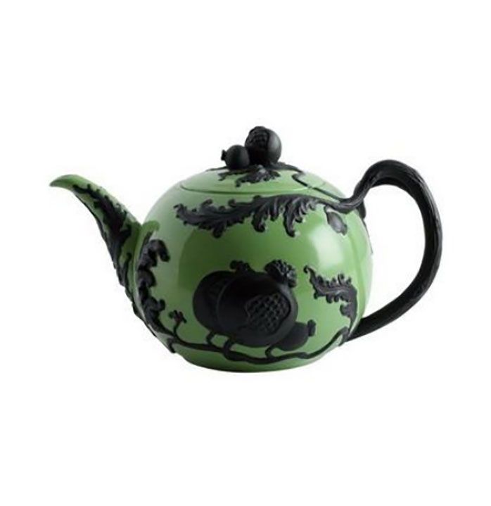 Jean Boggio Pomegranate Teapot Green Black Mat JB00931GB