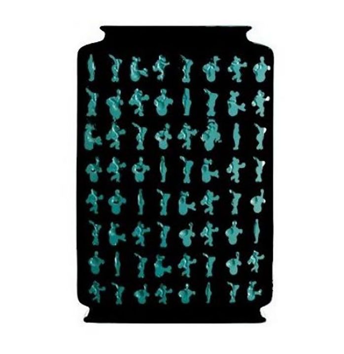 Jean Boggio Once Upon A Time Vase Black Turquoise JB00701BT