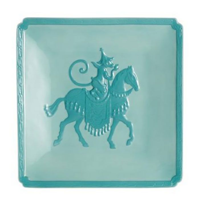 Jean Boggio Marmoset Chevalier Dessert Plate Turquoise JB00516