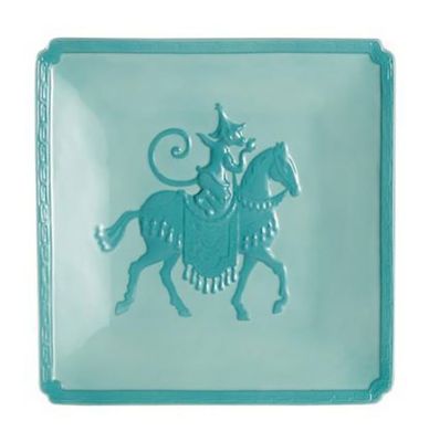 Jean Boggio Marmoset Chevalier Dessert Plate Turquoise JB00516