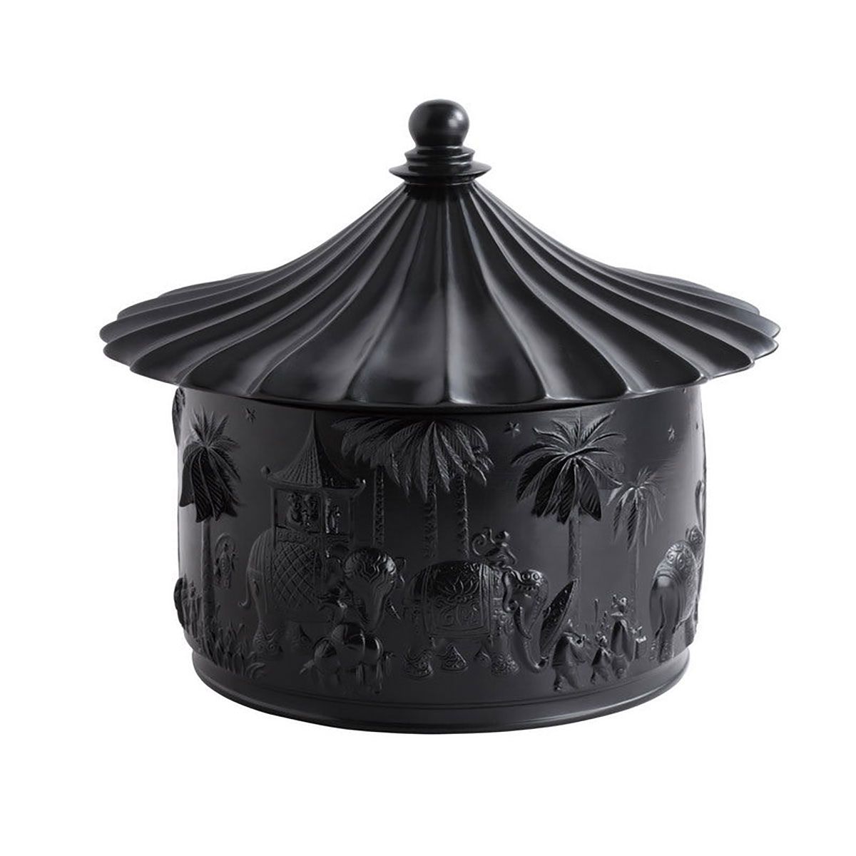 Jean Boggio Xiang Large Covered Box Black Mat JB00925B