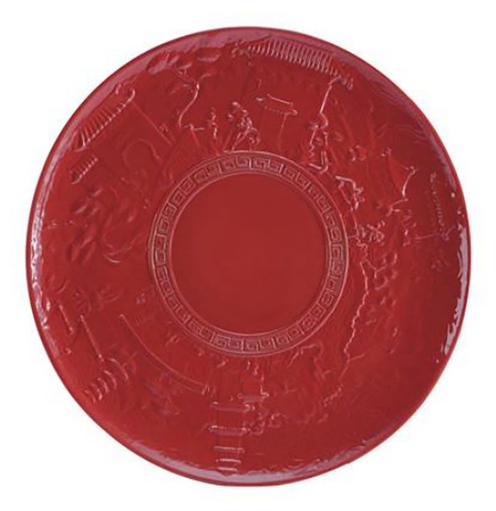Jean Boggio China Impression Serving Plate Red JB00317R