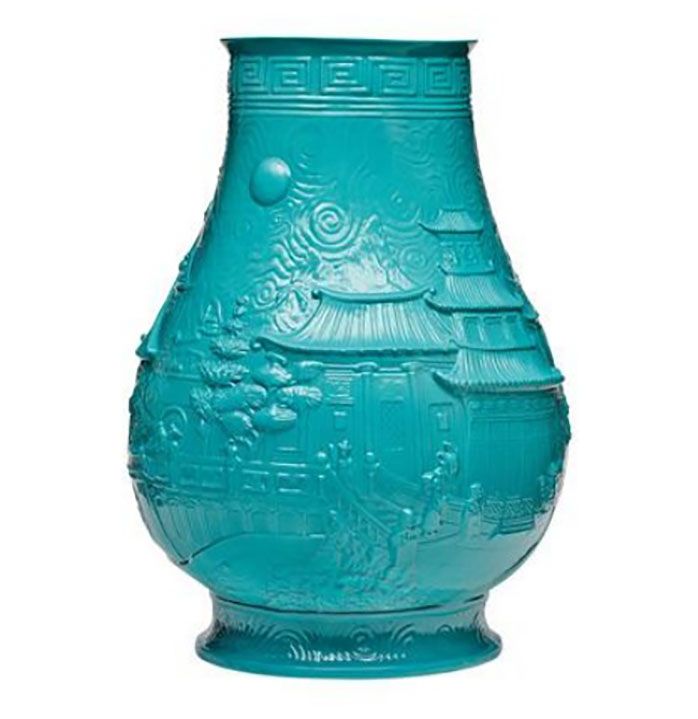 Jean Boggio China Impression Vase Turquoise Le 68Pcs JB00360T