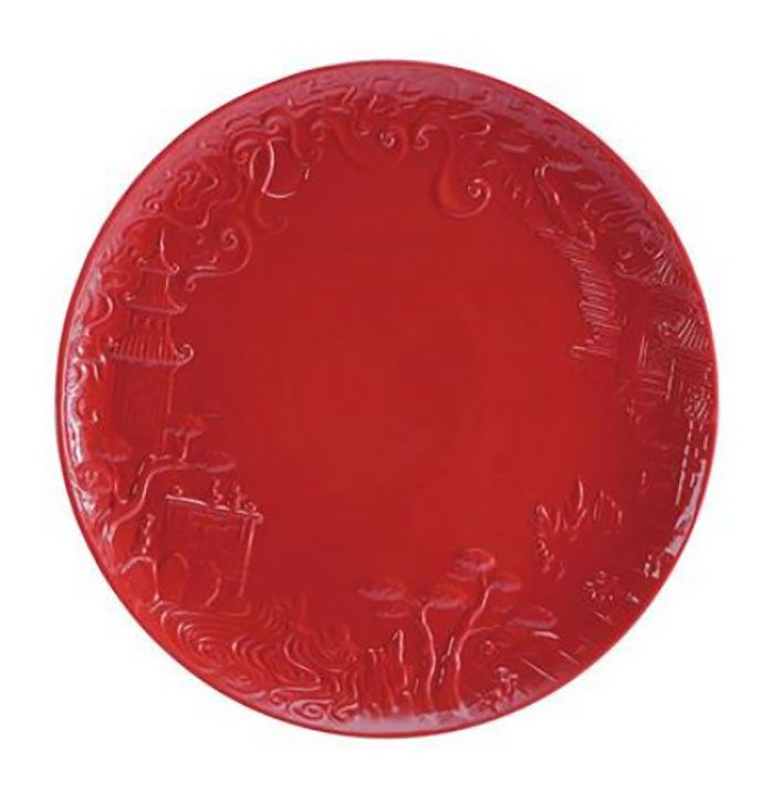 Jean Boggio China Impression Main Course Plate Red JB00316R