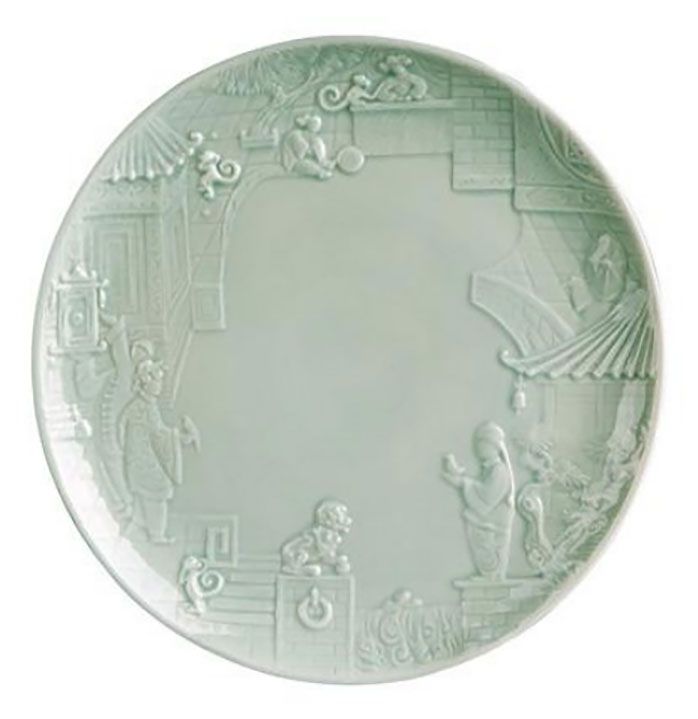 Jean Boggio China Impression Dessert Plate Celadon JB00313C