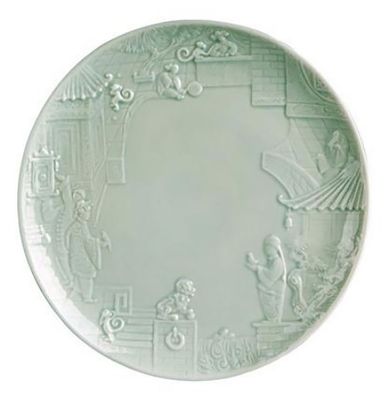 Jean Boggio China Impression Dessert Plate Celadon JB00313C