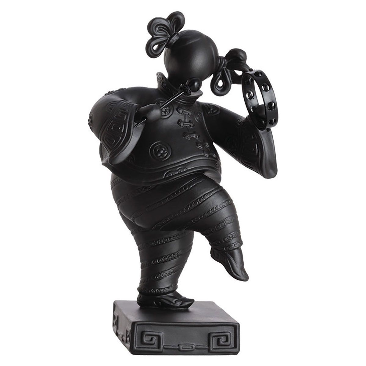Jean Boggio Baby Circus Sin Sin Girl With Tambourine Figurine Black JB00795B