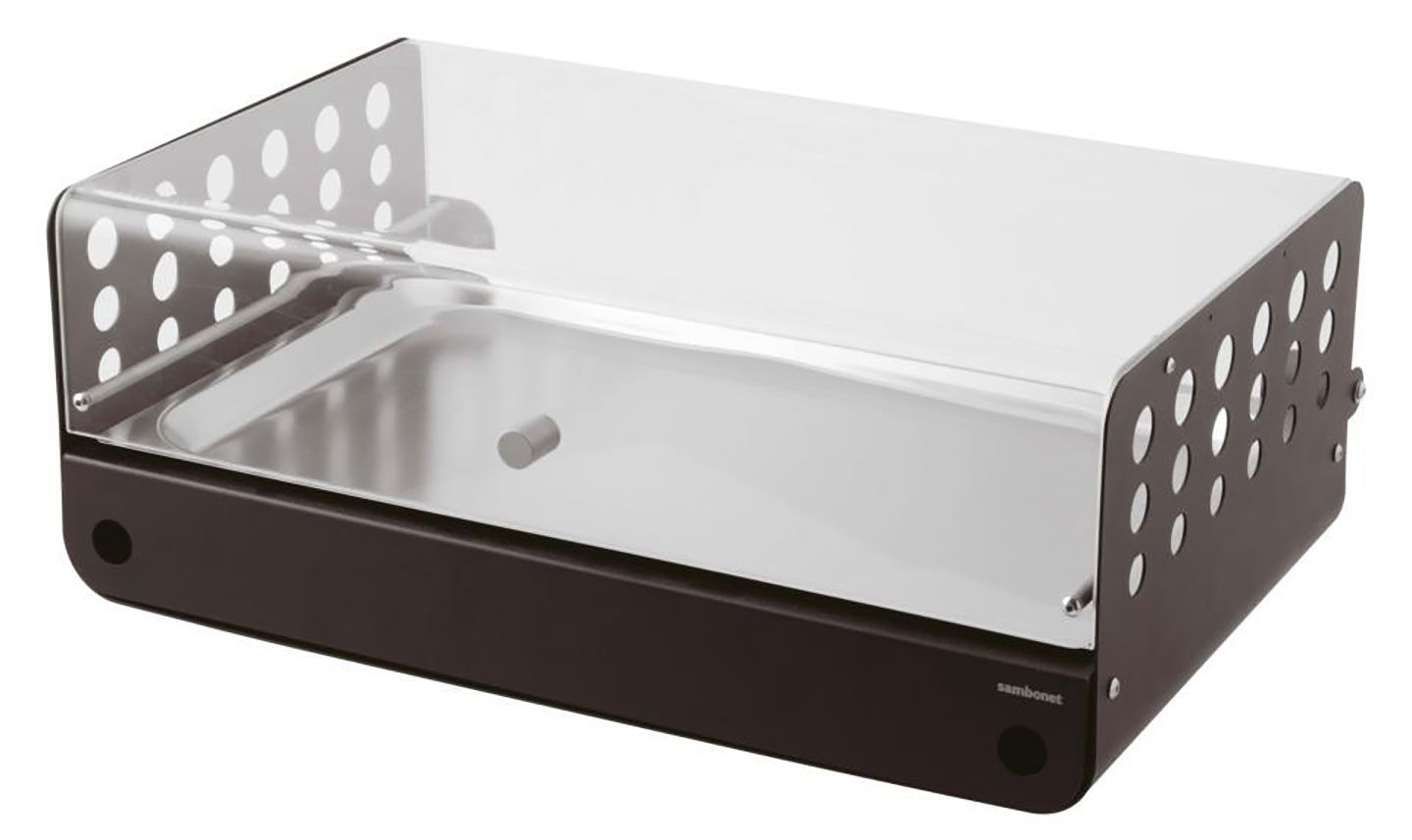 Sambonet Radici Buffet Cooled Showcase Gn 1/1 Stainless Steel Black Painted 58496-60